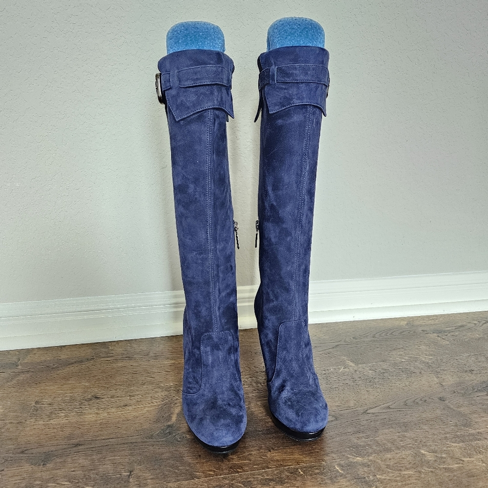 Enrico Lugani Suede Navy Boots